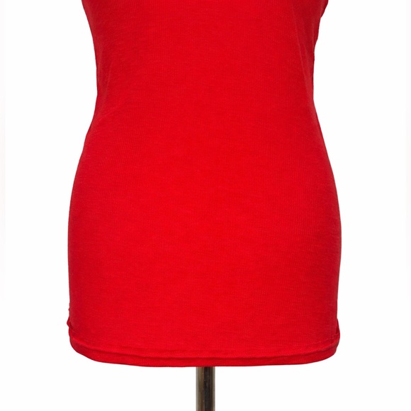 Free People Intimately Ribbed Racerback Tank Top Red Stretch Layering NWOT - Picture 5 of 7